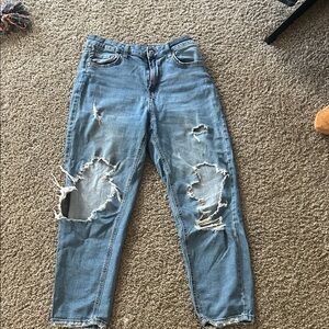 Wild Fable Blue Distressed Boyfriend Jeans